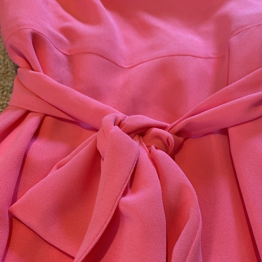 Belle By Badgley Mischka Bailey 1 Shoulder L/S Ruffle High Lo Asymmetrical Hem 6 - Picture 8 of 14